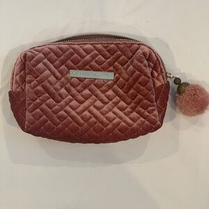 Vince Camuto Small Make-up Bag - Color Pink with pom pom zipper - Brand New